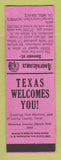 Matchbook Cover - Hopper's Oil Well Loving County TX Perkins Americana PINK