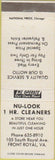 Matchbook Cover - Nu Look Cleaners Front Royal VA