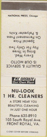 Matchbook Cover - Nu Look Cleaners Front Royal VA