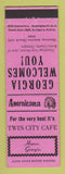Matchbook Cover - Twin City Cafe Homer GA Perkins Americana PINK