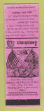 Matchbook Cover - Bull Run VA Civil War WEAR Perkins Americana PINK