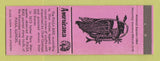 Matchbook Cover - Piasa Bird IL Perkins Americana PINK