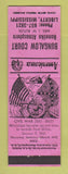 Matchbook Cover - Bungalow Court Liberty MS Civil War Perkins Americana PINK
