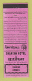 Matchbook Cover - Shaniko Hotel Restaurant OR  Perkins Americana PINK