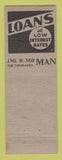 Matchbook Cover - Jno W Nor Insurance Winters TX