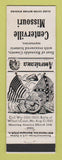 Matchbook Cover - Centerville MO Civil War Perkins Americana WHITE