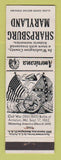 Matchbook Cover - Sharpsburg MD Civil War Perkins Americana WHITE