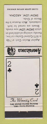Matchbook Cover - Show Low AZ Perkins Americana WHITE