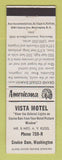 Matchbook Cover - Vista Motel Coulee Dam WA Perkins Americana WHITE