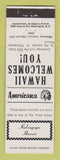Matchbook Cover - Kalaupapa Hawaii Perkins Americana WHITE