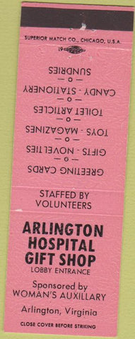 Matchbook Cover - Arlington VA Hospital Gift Shop pink