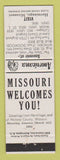Matchbook Cover - Hermitage MO Perkins Americana WHITE