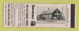 Matchbook Cover - Old School House East Chelmsford MA Perkins Americana WHITE