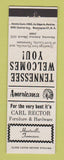 Matchbook Cover - Carl Rector Furniture Huntsville TN Perkins Americana WHITE