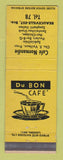 Matchbook Cover - Cafe Normandie Beauceville QC WEAR