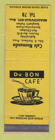 Matchbook Cover - Cafe Normandie Beauceville QC WEAR
