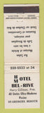 Matchbook Cover - Hotel Motel Bel Rive St Georges Beauce QC WEAR
