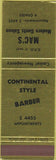 Matchbook Cover - Mac's Gents Barger Shop 4 Chairs