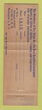 Matchbook Cover - Insurance Agencys Union AFL Washington DC