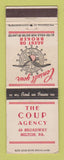 Matchbook Cover - Coup Insurance Agency Milton PA WEAR