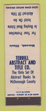 Matchbook Cover - Terrill Abstract and Title Macomb IL