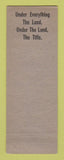 Matchbook Cover - Terrill Abstract and Title Macomb IL