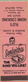 Matchbook Cover - Flo's Home Cooking Saratoga Springs NY