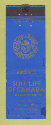 Matchbook Cover - Sun Life Insurance of Canada Portland ME WEAR