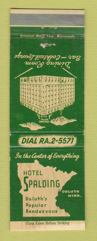 Matchbook Cover - Hotel Spalding Duluth MN