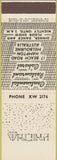 Matchbook Cover - Continental Restaurant Cararet Melbourne
