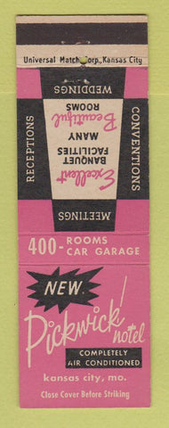 Matchbook Cover - Pickwick Hotel Kansas City MO