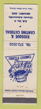 Matchbook Cover - Kiosque & Cantine Catudal Granby QC WEAR
