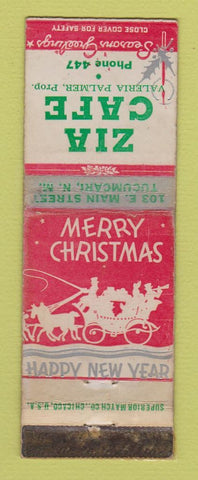 Matchbook Cover - Zia Cafe Tucumcari NM Christmas TAPED