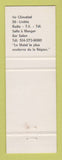 Matchbook Cover - Motel  de Beaujeu Valleyfield QC #1