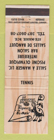 Matchbook Cover - Hotel Motel Ca Beigneurie de Ste Marie QC