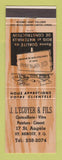 Matchbook Cover - J L'Ecuyer & Fils St Benoit QC