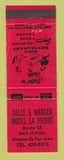 Matchbook Cover - Salle A Manger Motel La Brinde Baie St Paul QC