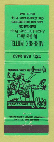 Matchbook Cover - Auberge Motel Charlevoix QC