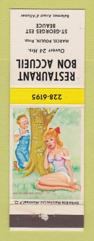Matchbook Cover - Restaurant Bon Accueil ST Georges Beauce QC hillbilly WEAR