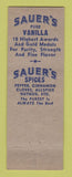 Matchbook Cover - Sauer's Vanilla Extract Duke's Mayonnaise Richmond VA