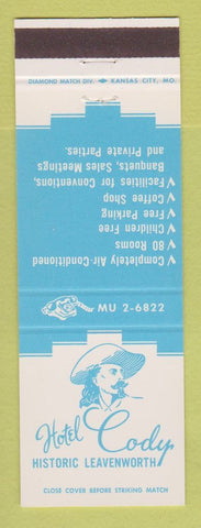 Matchbook Cover - Hotel Cody Leavenworth KS