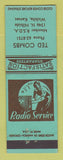 Matchbook Cover - Ted Combs Radio Service Wichita KS
