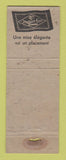 Matchbook Cover Fashion Craft Clothes J Rene Tessier Berthierville QC PAPER LOSS