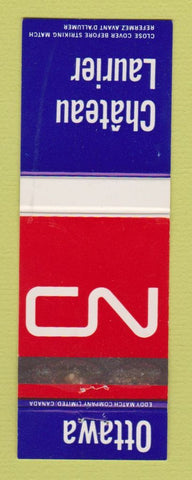 Matchbook Cover - CN Canadian National Railroad Chateau Laurier Ottawa ON