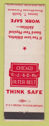 Matchbook Cover - Chicago Outer Belt Railroad James T Smith Foreman WEAR