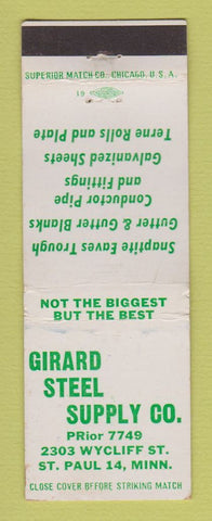 Matchbook Cover - Girard Steel Supply St Paul MN