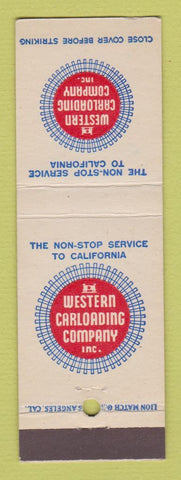 Matchbook Cover - Western Carloading Company