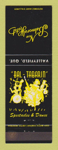 Matchbook Cover - New Balmoral Hotel Valleyfield QC girlie