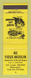 Matchbook Cover - Au Vieux Moulin St Pie De Bagot QC