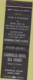 Matchbook Cover - Carniglia Bros Sea Foods Santa Cruz CA